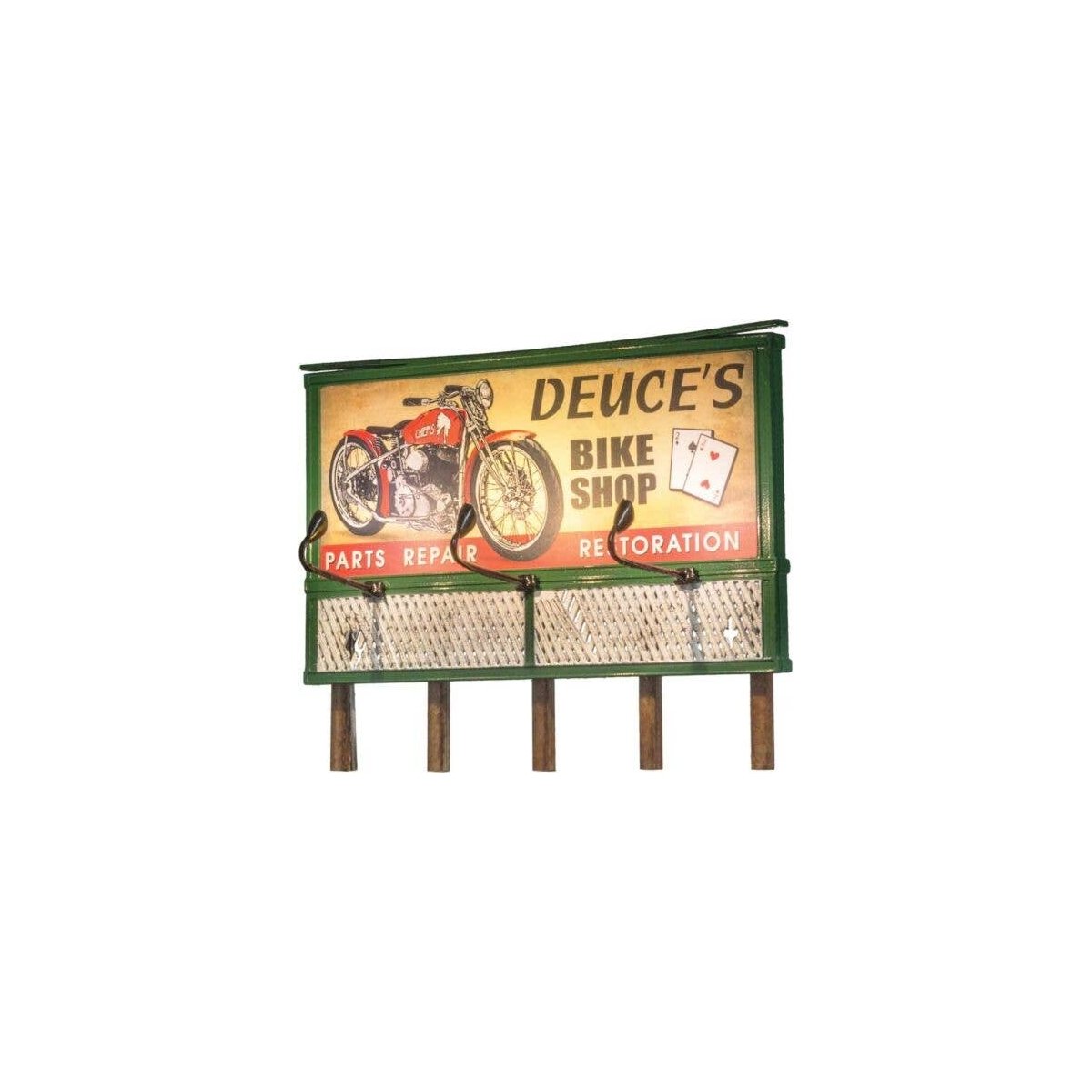 Lighted Billboard - Just Plug(R) -- Deuce′s Parts and Repair, HO, Woodland Scenics 5792