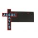 Animated Neon Side-Mount Double-Sided Building Sign -- Jesus Saves Cross Small for HO/N , All Scales, Micro Structures 9072