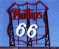 Laser-Cut Wood Billboard Kits - Large for HO, S & O -- Phillips 66 3` Wide x 3-1/2` Tall 7.5 , All Scales, Blair Line 2504