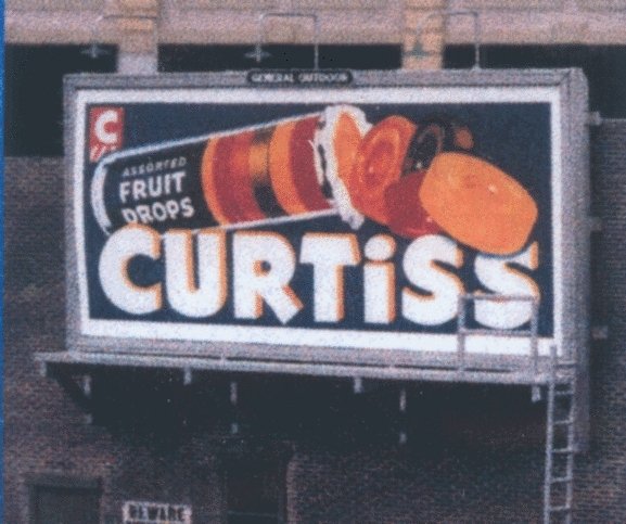 Laser-Cut Wood Billboards (1 Billboard Frame, Lamp Shades & Two Signs) -- Wall, 1930s-Present, N, Blair Line 1435