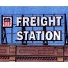Laser-Cut Wood Billboards - Small for Z, N & HO -- Freight Station w/30 Railroad Heralds 2-1/2, All Scales, Blair Line 1503