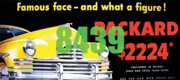 Packard $2224 Billboard - Kit, HO, Tichy Train Group 8439