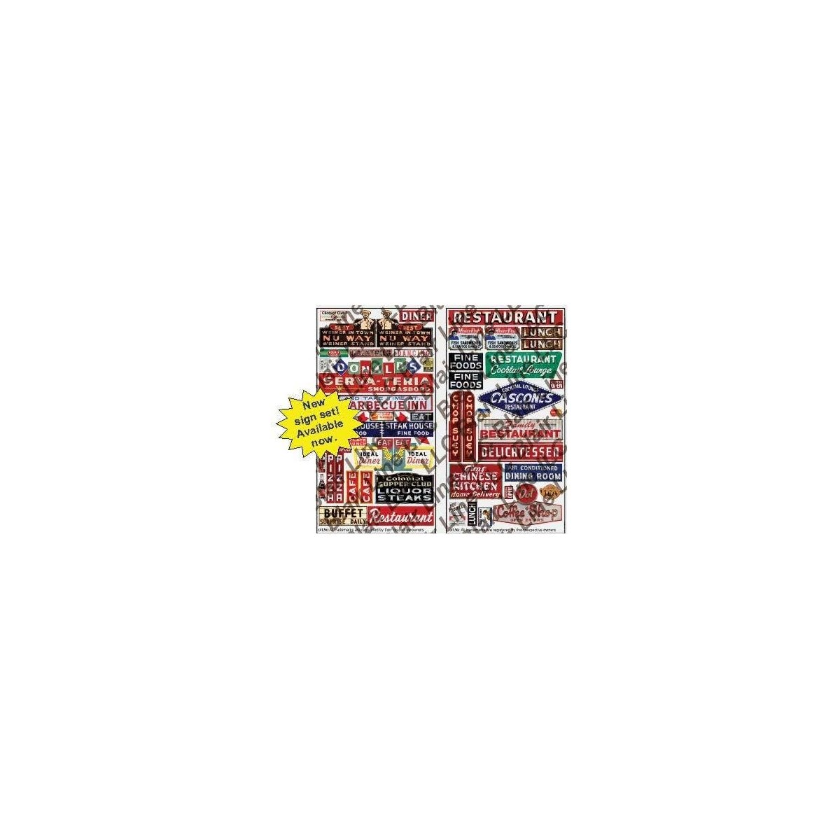 Restaurant & Cafe Signs, HO, Blair Line 136