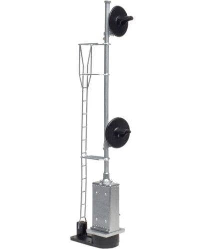 Searchlight Signal with US&S Cabinet (UP Style) - Atlas Signal System -- Double-Head, HO, Atlas Model Railroad Co. 70000087