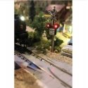 DVFLRRX201 Fiber-Lit Railroad Crossing Signal Only -- With Fiber Optic, N, Dwarvin FLRRX201