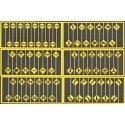 Early Road Sign Assortment -- 15 Yellow Stop Signs, 60 Warning Signs - 1 Each of Sets 293-8247,, HO, Tichy Train Group 8258