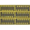 Early Road Sign Assortment -- 15 Yellow Stop Signs, 60 Warning Signs - 1 Each of Sets 293-8247,, HO, Tichy Train Group 8258