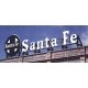 Laser-Cut Wood Billboards - Small for Z, N & HO -- Santa Fe - Round Herald & Name 3-3/4 x 1-1, All Scales, Blair Line 1511