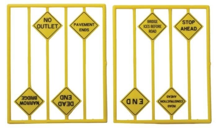 Written Warning Signs -- pkg(8), O, Tichy Train Group 2077