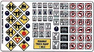 Highway Signs -- Modern Traffic (1971-Present, Full-Color), HO, Blair Line 147