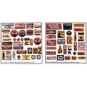 Storefront & Advertising Signs -- Porcelain Advertising Set 1, HO, Blair Line 160