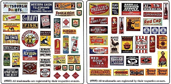 Storefront & Advertising Signs -- Porcelain Advertising Set 1, N, Blair Line 60