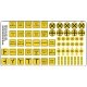 Highway Signs -- Vintage Caution 1930s-1950s (black, yellow), HO, Blair Line 144