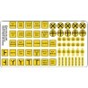 Highway Signs -- Vintage Caution 1930s-1950s (black, yellow), HO, Blair Line 144