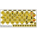 Highway Signs -- Warning 4 1948-Present (black, yellow), HO, Blair Line 110