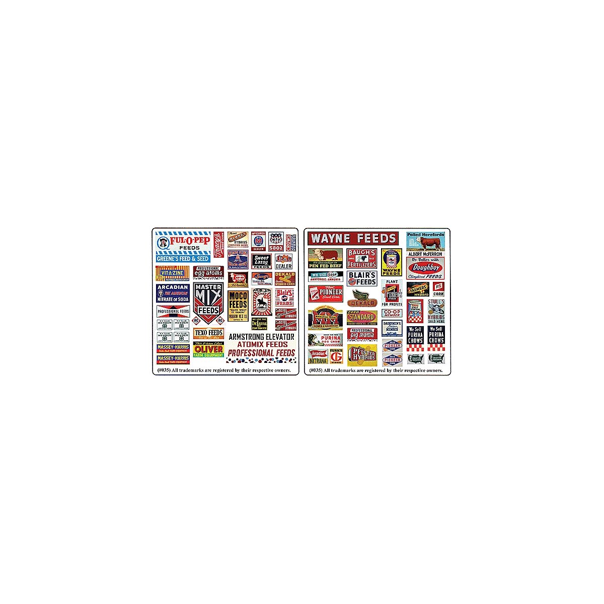 Printed Advertising Signs -- Vintage Feed & Seed Signs, N, Blair Line 35