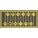 Highway Written Warning Signs -- Yellow w/Black Print 12 Different Signs, HO, Tichy Train Group 8256