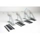 Modern Loading Racks pkg(4) -- Kit - Each 3-1/8 x 1-11/16 x 4′ 7.9 x 4.2 x 10.1cm, HO, Walthers Cornerstone 4037