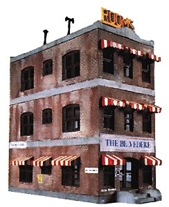 Belvedere Downtown Hotel -- Kit - 5-1/2 x 2-1/2′ 14 x 6.4cm, HO, Life-Like Products 1339
