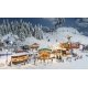 Christmas Market Set -- Ikit Includes 2 Stalls, Carousel (Unpowered), Icicles, Snow Powder, HO, Faller Gmbh 190143
