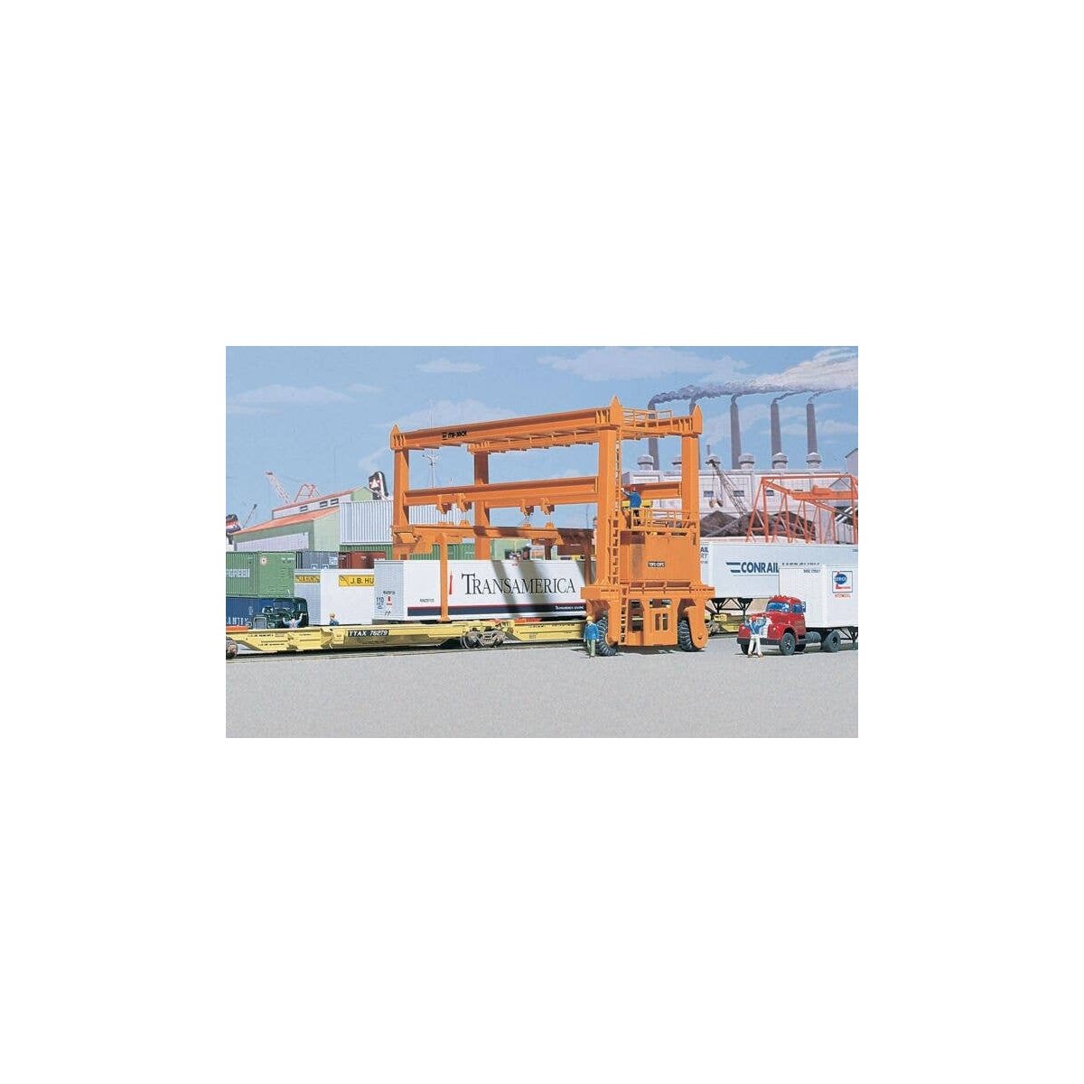MI-JACK Translift(R) Intermodal Crane -- Kit - 7-3/8 x 3-3/4′ 18.7 x 9.5cm, HO, Walthers Cornerstone 3122