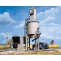Concrete Coaling Tower -- Kit - Tower & Shed: 6-3/8 x 4-1/8 x 11′ 10.5 x 16.2 x 27.9cm, HO, Walthers Cornerstone 3042