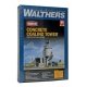 Concrete Coaling Tower -- Kit - Tower & Shed: 6-3/8 x 4-1/8 x 11′ 10.5 x 16.2 x 27.9cm, HO, Walthers Cornerstone 3042