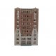 City Apartment Background Building -- Kit - 8-1/8 x 5-3/16 x 12-11/16′ 20.6 x 13.2 x 32.2cm, HO, Walthers Cornerstone 3770
