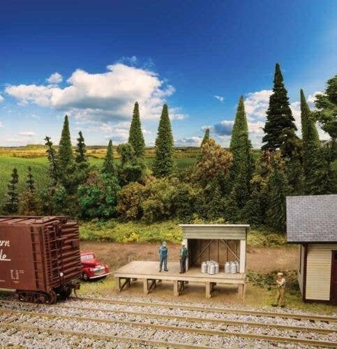 Milk Platform -- Kit - 3-7/16 x 1-1/2 x 1-7/8′ 8.73 x 3.81 x 4.76cm, HO, Walthers Cornerstone 4062