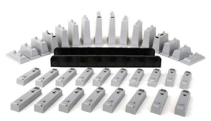 Power-LOC Track -- Bridge & Pier Set - Kit, HO, WalthersTrainline 1365