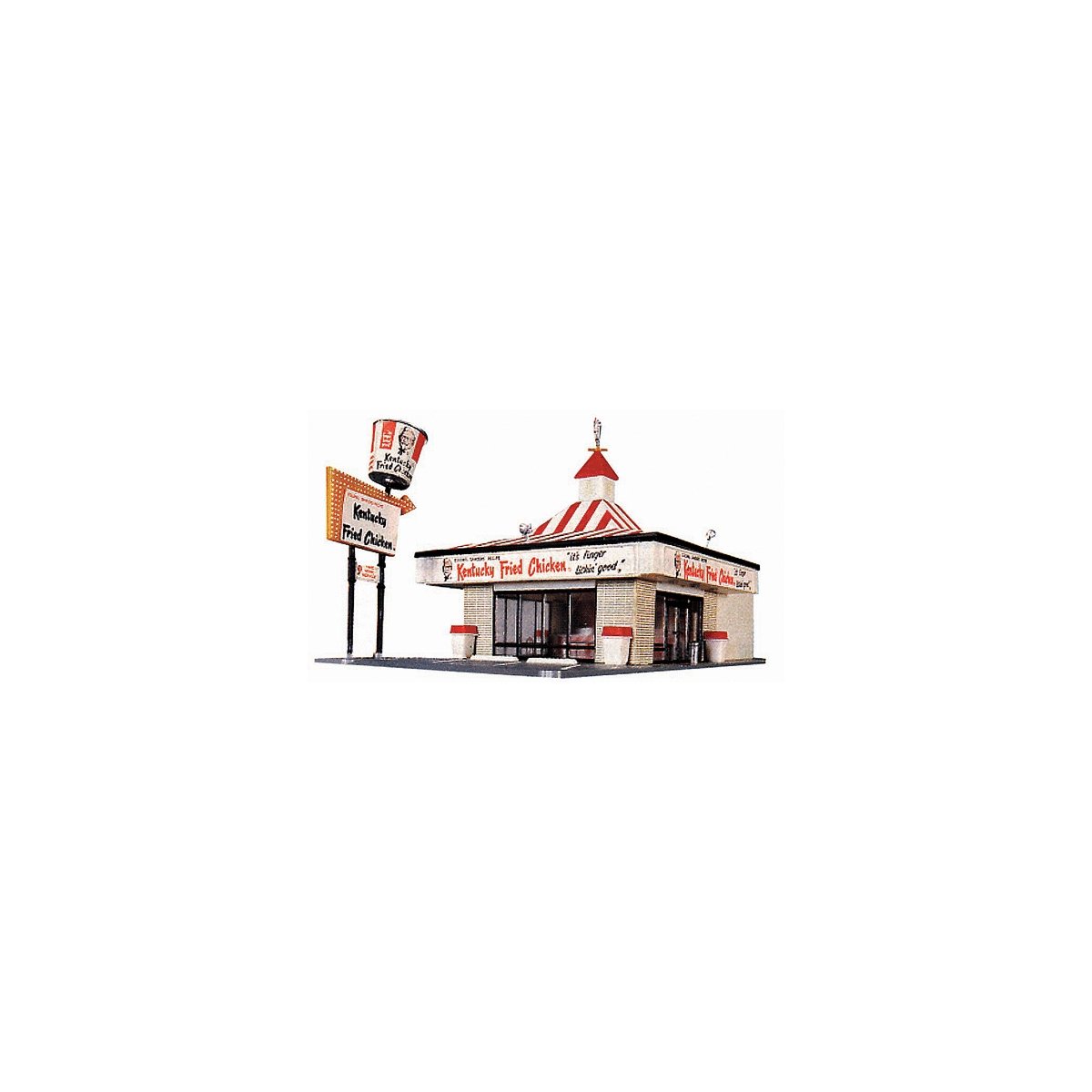 Kentucky Fried Chicken(R) Drive-In -- Kit - 8-3/8 x 4-1/4′ 21.3 x 10.8cm, HO, Life-Like Products 1394
