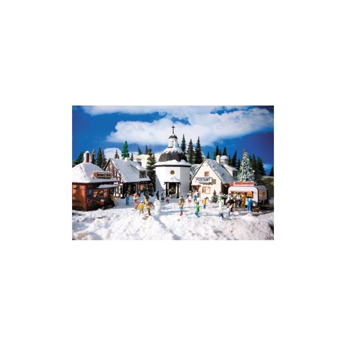 Christmas Village -- Kit - 5 Buildings, HO, Vollmer Gmbh 42413