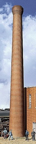 One-Piece Brick Smokestack -- pkg(2) - Assembled - 1-1/4 x 10-1/4′ 3.2 x 25.7cm, HO, Walthers Cornerstone 3728