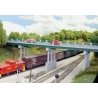 Wrought Iron Highway Overpass w/Adjustable Piers -- Kit - 150′ Scale w/4 Piers, HO, Rix Products 123
