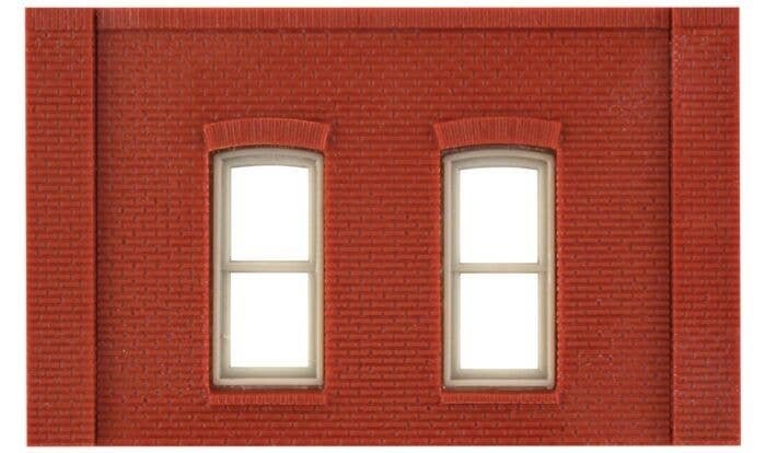 Modular Building System(TM) -- One-Story Wall Sections w/Rectangular Windows - Kit, HO, Design Preservation Models 30130