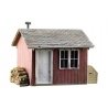 Work Shed - Built-&-Ready(R) Landmark Structures(R) -- Assembled - 2-11/32 x 1-15/16 x 1-15/16′ , HO, Woodland Scenics 5057