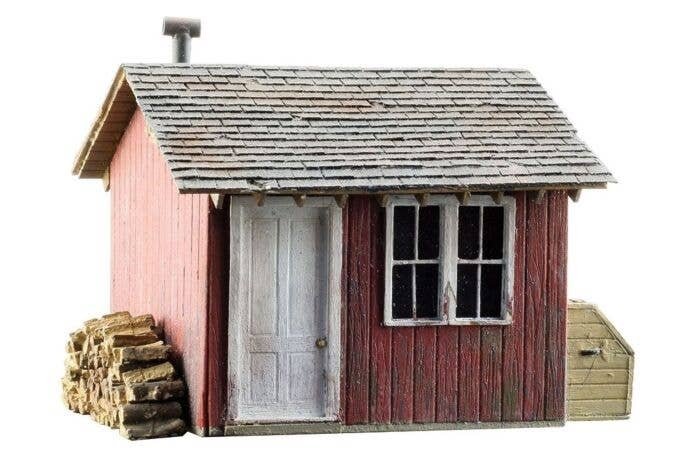 Work Shed - Built-&-Ready(R) Landmark Structures(R) -- Assembled - 2-11/32 x 1-15/16 x 1-15/16′ , HO, Woodland Scenics 5057