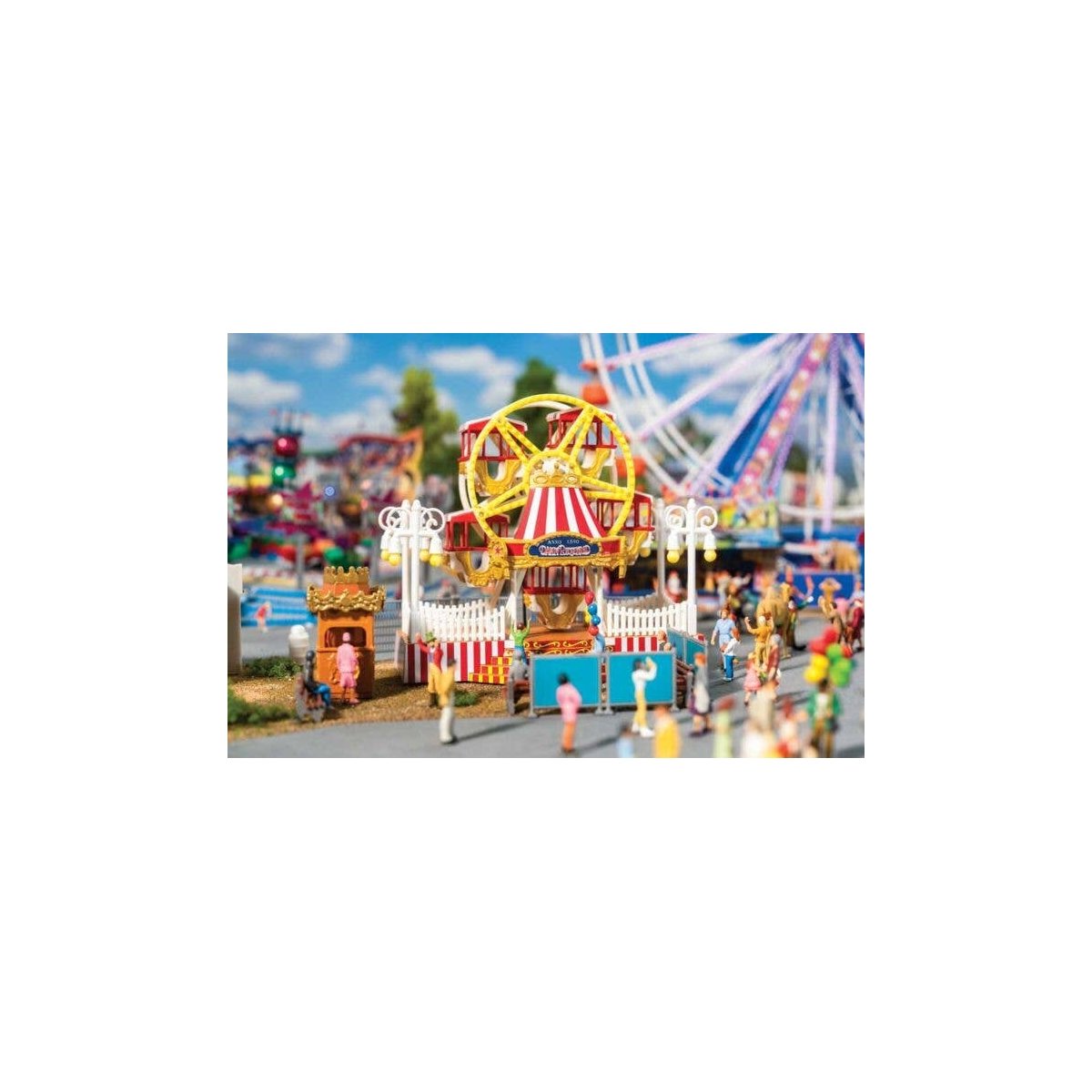 Nostalgic Steam Ferris Wheel with Motor -- Kit - 4-5/16 x 2-7/16 x 3-11/16′ 11 x 6.2 x 9.3cm, HO, Faller Gmbh 140311