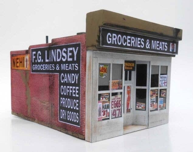 Cast-Hydrocal Kit -- Lindsey′s Grocery, HO, Downtown Deco 1069