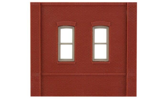 Modular Building System(TM) -- Dock Level Wall Sections w/Rectangular Windows - Kit, HO, Design Preservation Models 30133