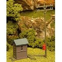 Telephone Shanty & Pole -- 1-3/8 x 3-1/16′ 3.5 x 7.8cm, HO, Atlas Model Railroad Co. 705