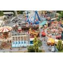 Funfair Set -- Kit - Includes 7 Structure Kits - Includes Motors for Rides, HO, Faller Gmbh 140460