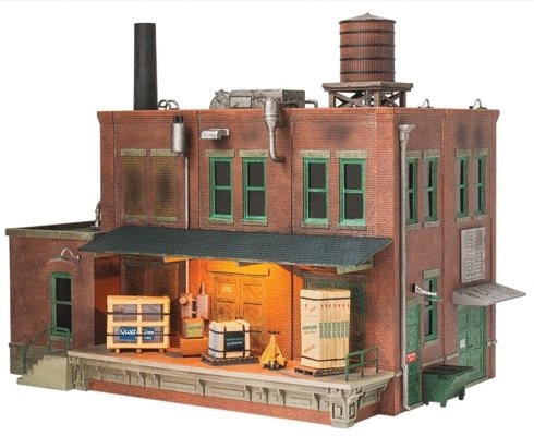 Morrison Door Factory - Built-&-Ready Landmark Structures(R) -- Assembled - 11-7/8 x 10-7/16 x 10, O, Woodland Scenics 5848