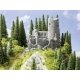 Castle Ruin -- Assembled - 7-7/8 - 6-7/16 x 6-1/2′ 20 x 16.3 x 16.5cm, HO, Noch Gmbh & Co 58605