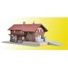 Surava Wooden Depot w/LED Light -- Kit - 12-3/16 x 5-1/2 x 4-1/2′ 31 x 14 x 11.5cm, HO, Kibri 39519