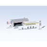 Gas Station w/Service Bay -- 6-1/4 x 3-5/8′ 15.8 x 9.6cm, HO, Faller Gmbh 130345