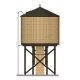 Wood Water Tower -- Assembled (Weathered, yellow), HO, Broadway Limited Imports 7927