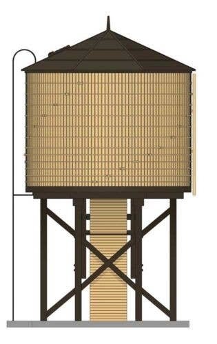 Wood Water Tower -- Assembled (Weathered, yellow), HO, Broadway Limited Imports 7927