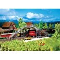 2-Track Steel Footbridge -- 7 x 4-3/4′ 18 x 11.9cm, HO, Faller Gmbh 120178