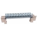 Single-Track Steel Railroad Bridge with Abutments -- Kit - 19-1/4 x 2-13/16 x 4-5/8′ 48.9 x 7.1 x , HO, Faller Gmbh 120502